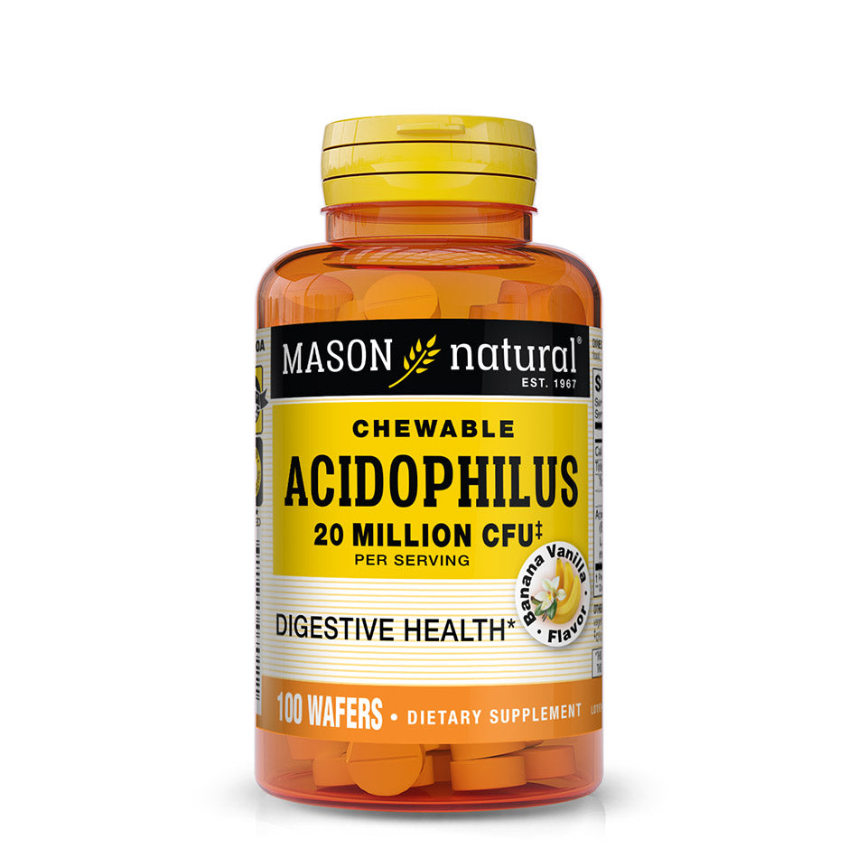 Acidophilus 20 Million CFU Chewable Wafers (Vanilla-Banana Flavor)